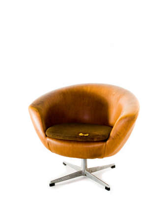 Old armchair isolated on white background の写真素材