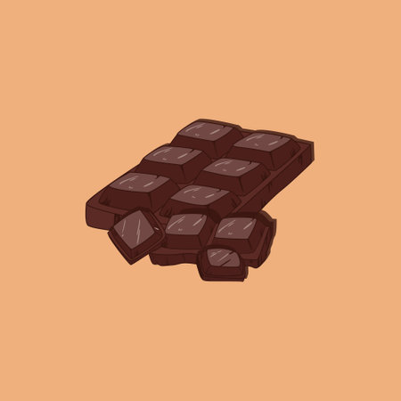 illustration vector graphic of chocolate, fit for menu design, advertising, child graphics, etcのイラスト素材
