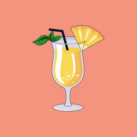 illustration vector graphic of orange juice, perfect for drink menu illustrations, pictures for kids, wallpapers etcのイラスト素材