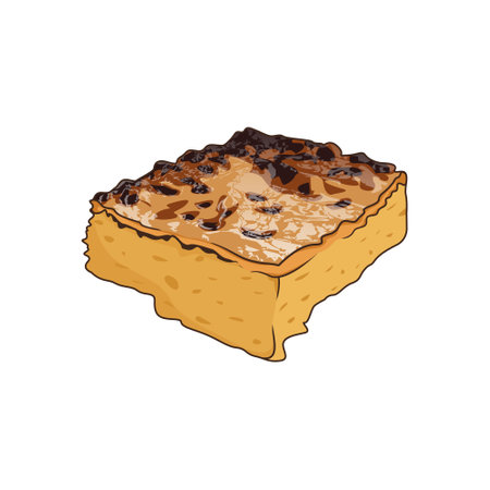 Enhance your culinary projects with our beautiful cassava cake illustrations. Perfect for cookbooks, food blogs, menus, and more, our illustrations are a sweet addition to any creative project.のイラスト素材