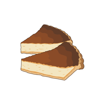 Enhance your food-related designs with our mouth-watering egg pie illustrations. perfect for adding to cookbooks, food blogs, and menus, etc.のイラスト素材