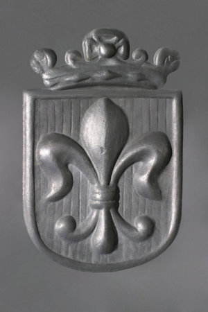 Fleur-de-Lis - pewter - Royal Coat of Armsの写真素材