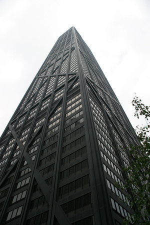 Skyscraper - Close-up - John Hancock center, fourth-tallest skyscraper in the United States - 2006