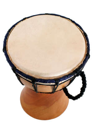 Jambe Drum - top view - Balinese gamelan making mahogany wood drumの写真素材