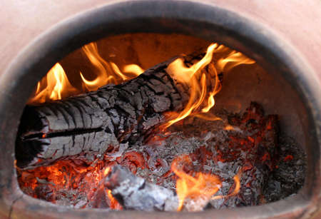 Chimenea Fire - A nice garden addition to create warmth in chilly days.の写真素材
