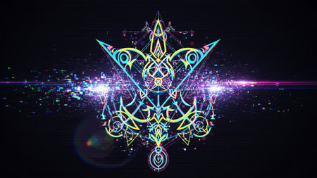 Abstract technology background. Futuristic interface. Digital data visualization. Graphic concept for your design.の素材