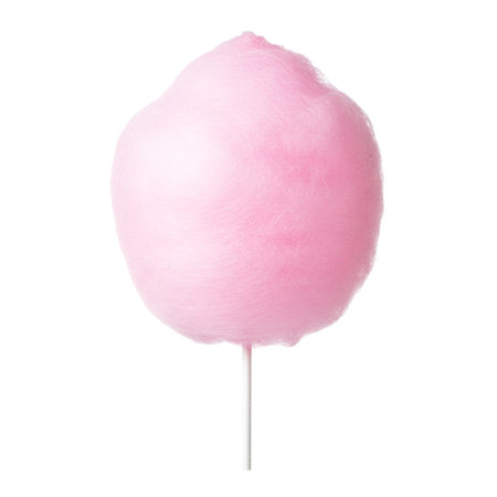 Cotton candy on white background. Dessert for children's partiesの素材