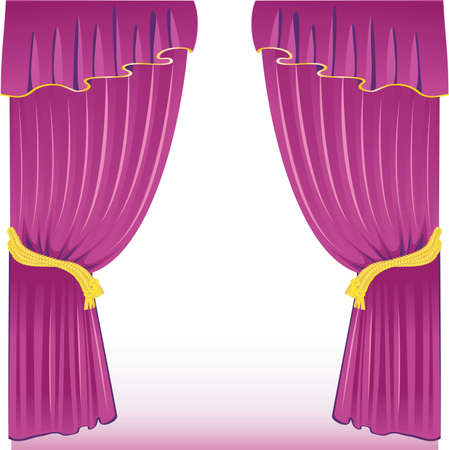 Vector illustration of Curtain backのイラスト素材