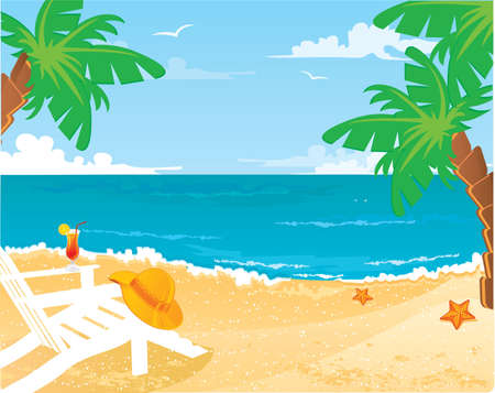 Vector illustration of Summer tropical bannerのイラスト素材