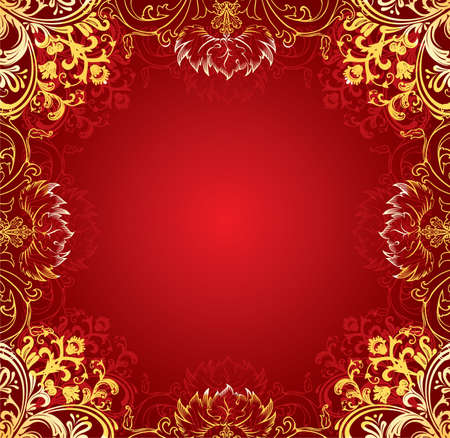 Vector illustration of Floral backのイラスト素材