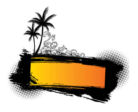 Vector illustration of Tropic backのイラスト素材