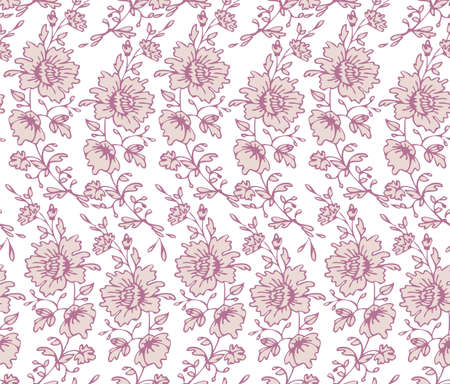 Vector illustration of Floral seamless patternのイラスト素材