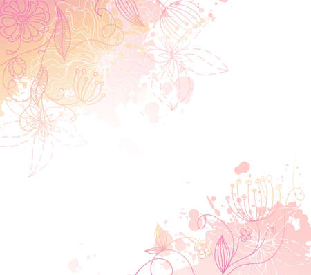Vector illustration of floral backのイラスト素材