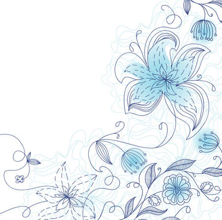 Vector illustration of floral backのイラスト素材