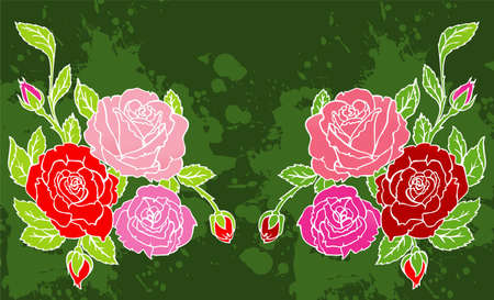 Flower backのイラスト素材