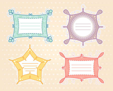 Vector illustration of Vintage framesのイラスト素材