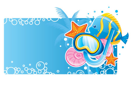 Bubble bannerのイラスト素材