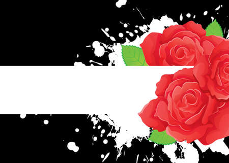 Vector illustration of Background with beauty roseのイラスト素材