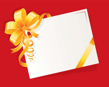 Vector illustration of card with ribbonsのイラスト素材