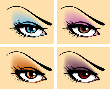 Set of eyesのイラスト素材