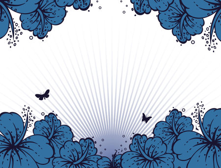 Vector illustration of Floral backgroundのイラスト素材