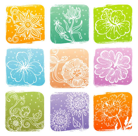 Flowers bannersのイラスト素材