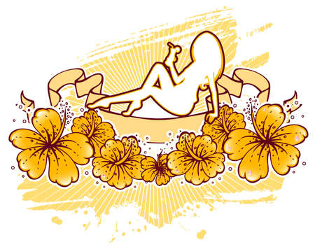 Vector illustration of Floral backgroundのイラスト素材