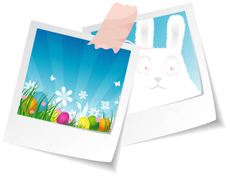  Vector illustration of Easter photoのイラスト素材