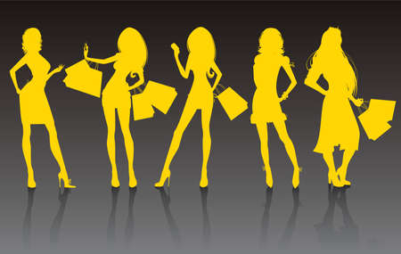 Womens silhouetteのイラスト素材