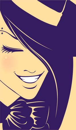 Vector illustration of Beauty floral womanのイラスト素材