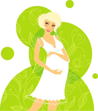 Vector illustration of Pregnant womanのイラスト素材
