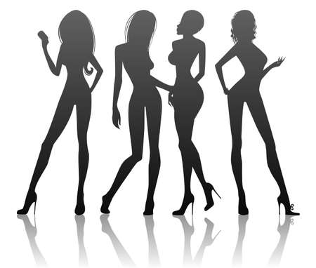 Womens silhouetteのイラスト素材