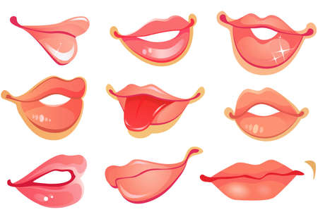 Set of lipsのイラスト素材
