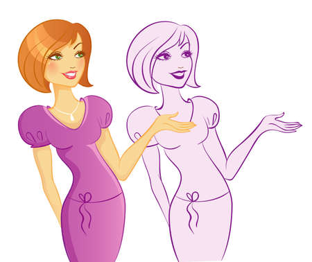 Vector illustration of Beauty womanのイラスト素材