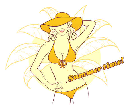 Vector illustration of Summer time!のイラスト素材