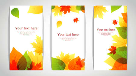 illustration of Autumn leafs backのイラスト素材