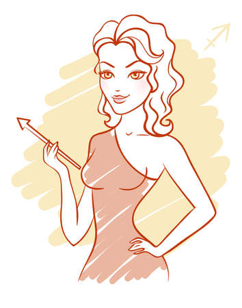  illustration of Sagittarius - zodiac signのイラスト素材