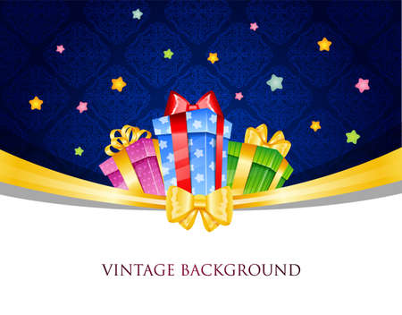 illustration of Colorful gift boxes with bowsのイラスト素材
