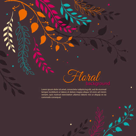 Vector illustration of floral backgroundのイラスト素材