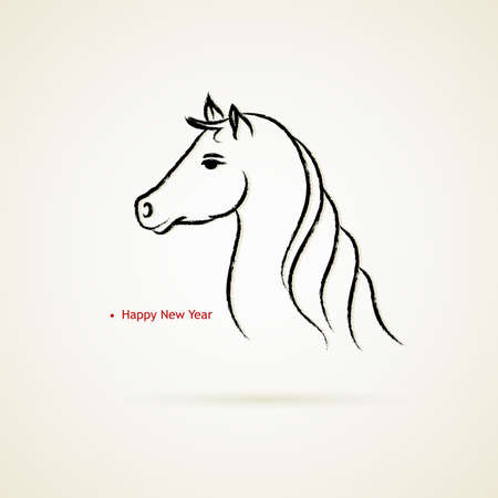 Vector illustration of Horse 2014のイラスト素材