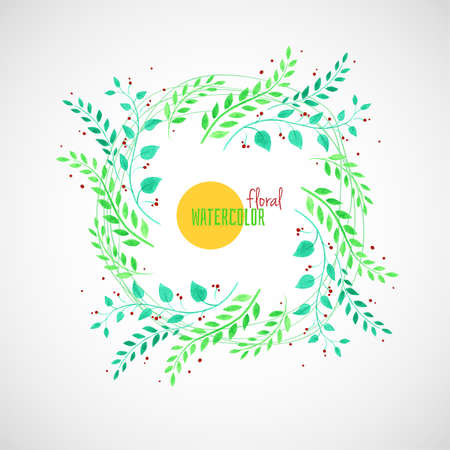 Vector illustration of Watercolor floralのイラスト素材