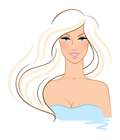 Vector illustration of Beautiful womanのイラスト素材