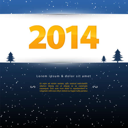 Vector illustration of 2014 templateのイラスト素材