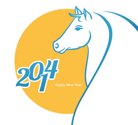 Vector illustration of Horse 2014のイラスト素材