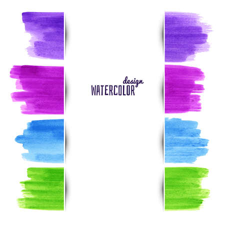 Vector illustration of Watercolor setのイラスト素材