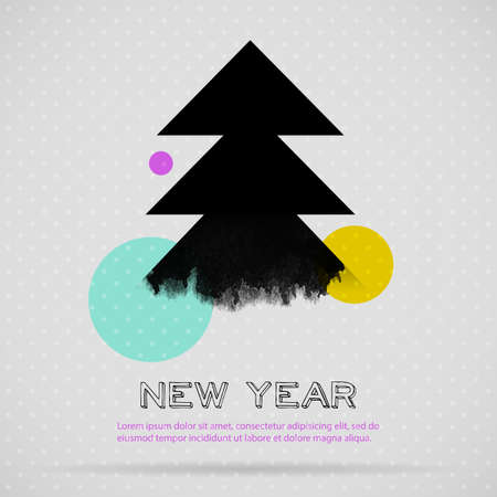 Vector illustration of Xmas treeのイラスト素材