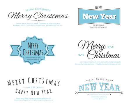 Vector illustration of Merry Christmas typeのイラスト素材