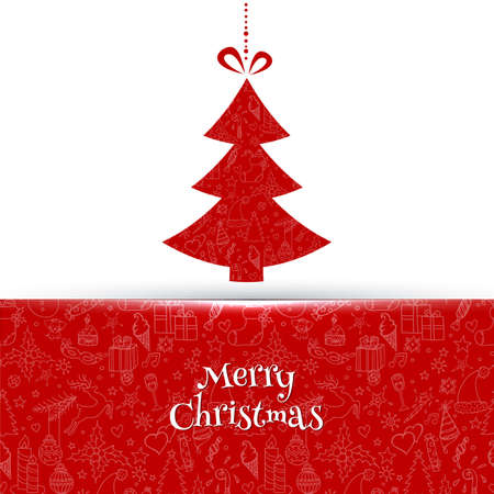 Vector illustration of xmas treeのイラスト素材