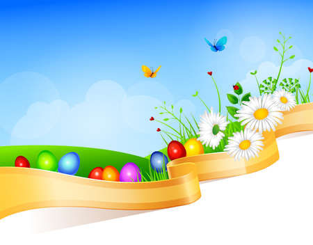 Vector illustration of Easter design templateのイラスト素材