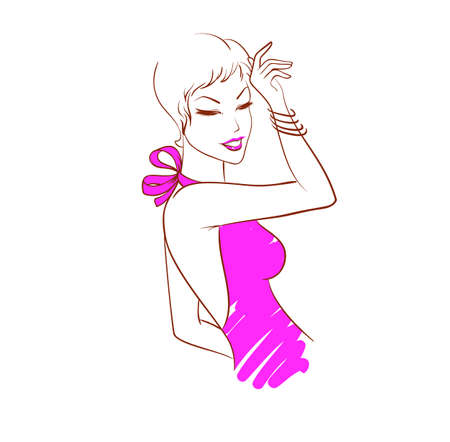 Vector illustration of Beautiful woman  のイラスト素材